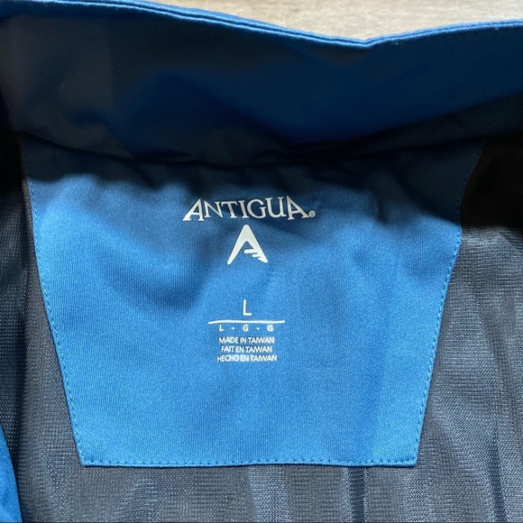 Antigua 1/2 zip pull over jacket coat blue black - Picture 6 of 14